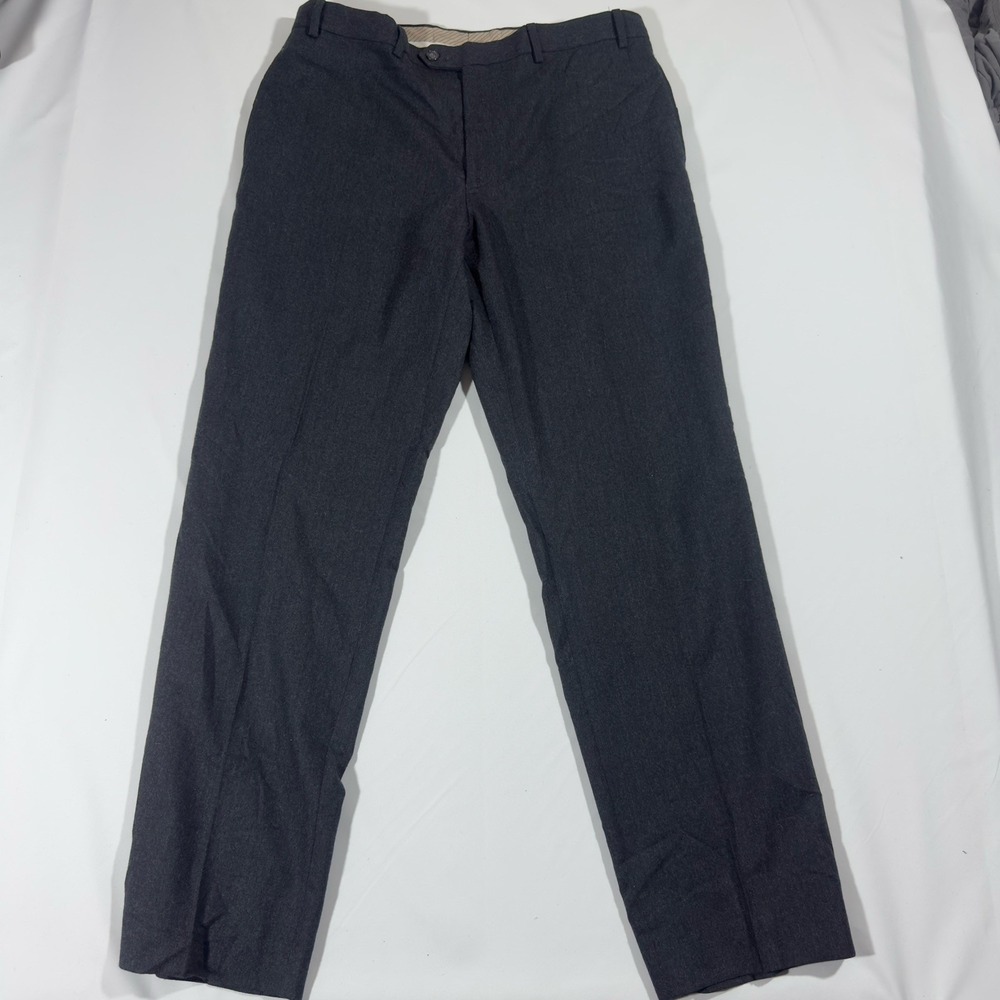 Lauren Ralph Lauren Slim Fit 100% Wool Dress Pants Charcoal Grey 36x32